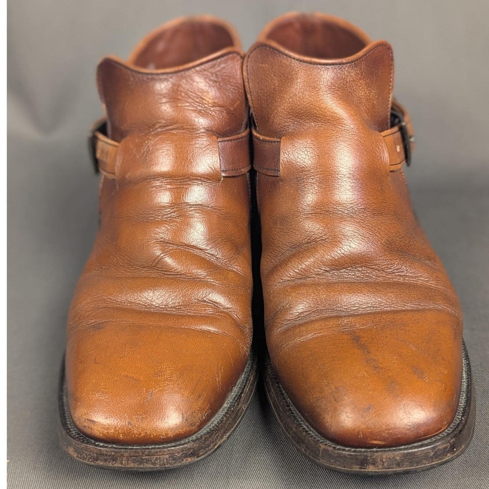 8D Vtg 70s MASON Shoes Mens Single Monk Strap Chukka Boot Leather USA Union Made